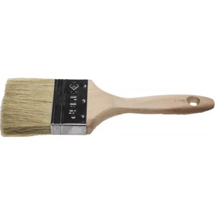 Кисть плоская ЗУБР &quot;УНИВЕРСАЛ-ЭКСПЕРТ&quot;, светлая натуральная щетина, деревянная ручка, 3&quot;/75мм 01005-075 купить в Уфе