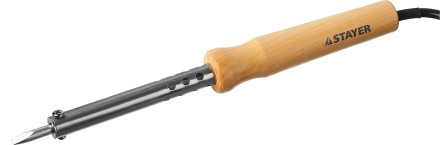 Паяльник с деревянной рукояткой и долговечным жалом, STAYER &quot;MASTER&quot; MAXTerm, 55310-60, 60 Вт, клин 55310-60 купить в Уфе