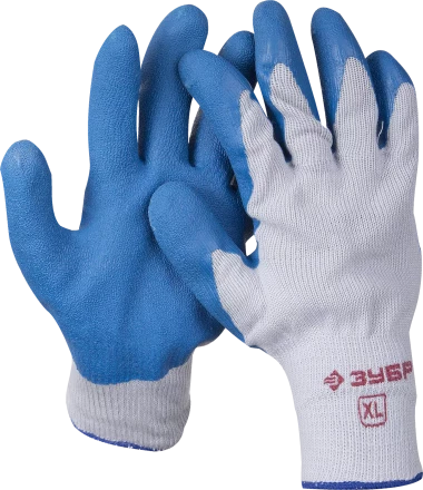 Перчатки трикотажные ЗУБР, с утолщённым рельефным латексным покрытием, Профессионал (11260-L) купить в Уфе