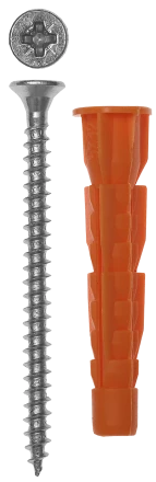 Дюбели универсальные с бортиком с саморезами пакет серия МАСТЕР купить в Уфе