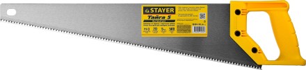 Ножовка ударопрочная (пила) STAYER ТАЙГА-5 500 мм, 5 TPI, быстрый рез поперек волокон, для крупных и средних заготовок 15061-50_z01 купить в Уфе