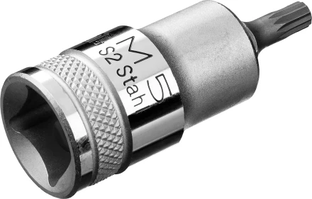 Торцовая бита-головка KRAFTOOL &quot;INDUSTRIE QUALITAT&quot;, материал S2, SPLINE, сатинированная, 1/2&quot;, M5 27911-05_z01 купить в Уфе