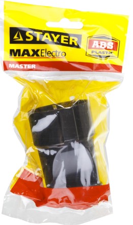 Розетка MAXElectro электрическая, 16А/220В, с заземлением, черная, STAYER 55180-B купить в Уфе