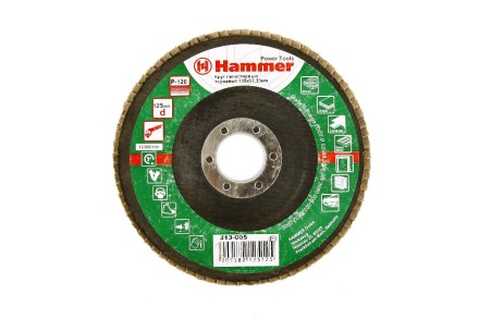 Круг Лепестковый Торцевой (КЛТ) HAMMER КЛТ 1 Ф125х22 Р120 213-005 купить в Уфе