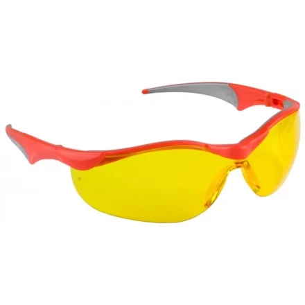 Очки ЗУБР &quot;МАСТЕР&quot; защитные, желтые, поликарбонатная монолинза с мягкими двухкомпонентными дужками 110321 купить в Уфе