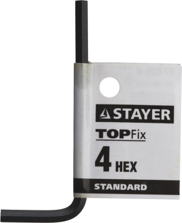 Ключ имбусовый STAYER &quot;STANDARD&quot;, сталь, черный, 4мм 27405-4 купить в Уфе