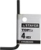 Ключ имбусовый STAYER &quot;STANDARD&quot;, сталь, черный, 4мм 27405-4 купить в Уфе