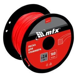 Леска для триммера квадрат 2,4 мм х 160 м, на катушке //MTX 96877