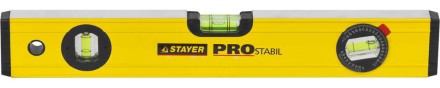 Уровень STAYER &quot;PROFI&quot; PROSTABIL профессион коробчатый, усилен, 2 фрезер поверхн, 3 ампулы (1 поворотная), 40 см 3471-040_z01 купить в Уфе