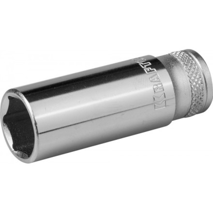 Торцовая головка KRAFTOOL &quot;INDUSTRIE QUALITAT&quot;, удлиненная, Cr-V, FLANK, хромосатинированная, 1/4&quot;, 13 мм 27817-13_z01 купить в Уфе
