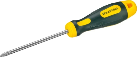 Отвертка KRAFTOOL, Cr-Mo-V сталь, двухкомпонентная противоскользящая рукоятка, PZ, №2x100мм 250073-2-100 купить в Уфе