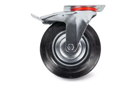 Колесо поворотное резина SCb 93 75 мм с тормозом (F) 1003650 купить в Уфе