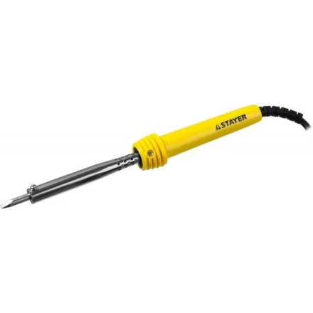 Паяльник с пластмассовой рукояткой и долговечным жалом, STAYER &quot;MASTER&quot; MAXTerm, 55305-60, 60 Вт, клин 55305-60 купить в Уфе