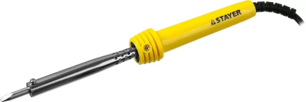 Паяльник с пластмассовой рукояткой и долговечным жалом, STAYER &quot;MASTER&quot; MAXTerm, 55305-60, 60 Вт, клин 55305-60 купить в Уфе