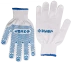 ЗУБР ТОЧКА+, S-M, х/б перчатки с покрытием из ПВХ-геля, противоскользящие, точки увеличенного размера, 13 класс, Профессионал (11451-S) купить в Уфе