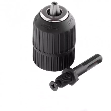 Патрон для дрели БЗП 2-13 мм М12 х 1,25 адаптер SDS Plus .Сибртех 168147 купить в Уфе