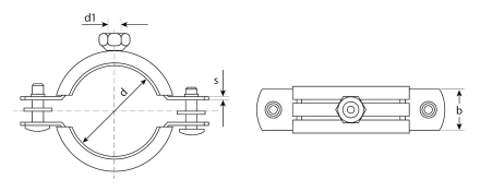 Хомуты трубные с гайкой карточка серия МАСТЕР купить в Уфе