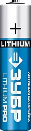 Батарейка ЗУБР &quot;Lithium PRO&quot;, литиевая Li-FeS2, &quot;AAA&quot;, 1,5В, 2шт 59201-2C купить в Уфе