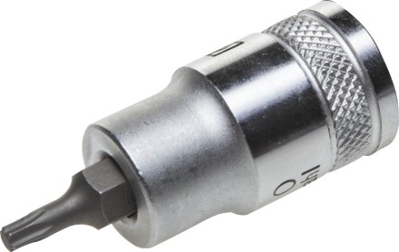 Торцовая бита-головка KRAFTOOL &quot;INDUSTRIE QUALITAT&quot;, материал S2, TORX, сатинированная, 1/2&quot;, Т20 27905-20_z01 купить в Уфе
