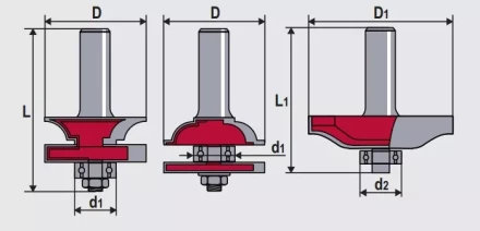 Набор фрез контурно-проф + панельная 3шт Кратон 1 09 01 010 купить в Уфе