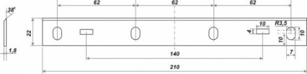 Нож К-2426 комплект 2шт (210 мм) 25520 купить в Уфе