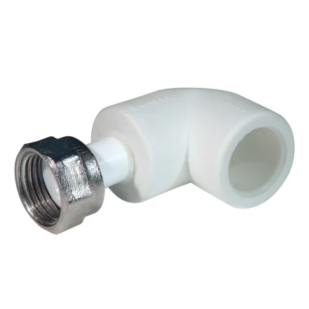 Уголок с н.гайкой PP-R 20мм х 3/4 бел. (50/150) 45595 купить в Уфе