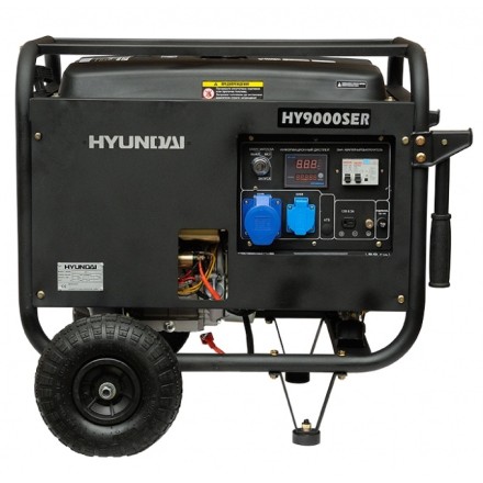 Бензогенератор Hyundai HY 9000SER + колеса купить в Уфе