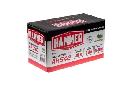 Аккумулятор HAMMER AKS42 (40В 2Ач Li-ion) купить в Уфе