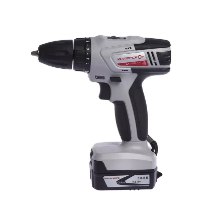 Аккумуляторная дрель-шуруповерт ИНТЕРСКОЛ ДА-10/14,4Л2 Li-ion АПИ 2х1.5Ач купить в Уфе