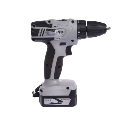 Аккумуляторная дрель-шуруповерт ИНТЕРСКОЛ ДА-10/14,4Л2 Li-ion АПИ 2х1.5Ач купить в Уфе