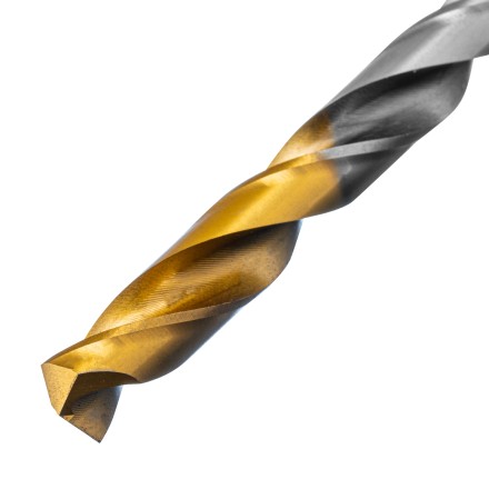 Сверло спиральное по металлу Denzel 8 x 117 мм, Р6М5, Golden Tip, 718239 купить в Уфе