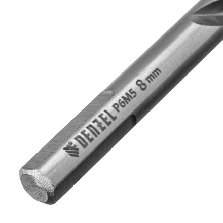 Сверло спиральное по металлу Denzel 8 x 117 мм, Р6М5, Golden Tip, 718239 купить в Уфе