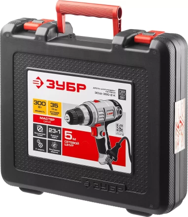 Дрель-шуруповерт сетевая в кейсе ЗСШ-300-2 К серия МАСТЕР купить в Уфе