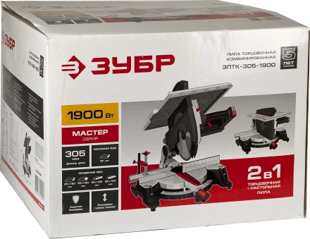 Пила торцовочная комбинированная 2 в 1 ЗПТК-305-1900 серия МАСТЕР купить в Уфе