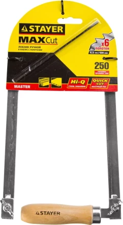 Лобзик STAYER &quot;MASTER&quot;, деревянная ручка, 130х250мм без полотен 1530-25_z01 купить в Уфе