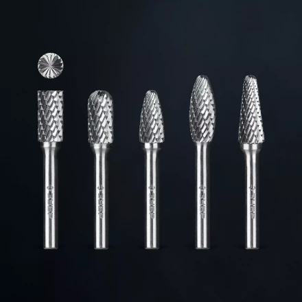 Зубр Набор твердосплавных борфрез, 5 шт.: B1020, C1020, F1020, H1025, L1025 (28815-H5) купить в Уфе