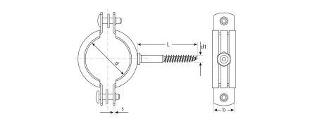 Хомуты трубные с шурупом промфасовка серия ЭКСПЕРТ купить в Уфе