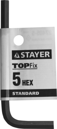 Ключ имбусовый STAYER &quot;STANDARD&quot;, сталь, черный, 5мм 27405-5 купить в Уфе