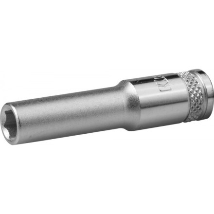 Торцовая головка KRAFTOOL &quot;INDUSTRIE QUALITAT&quot;, удлиненная, Cr-V, FLANK, хромосатинированная, 1/4&quot;, 7 мм 27817-07_z01 купить в Уфе