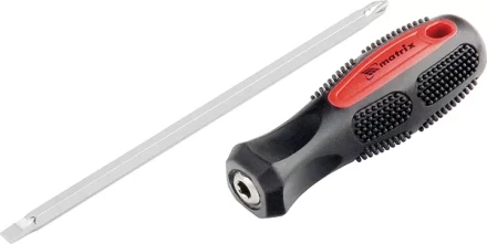 Отвертка комбинированная SL6,0 / Ph2 мм CrV антискользящая двухкомп. рукоятка MATRIX 12290 купить в Уфе