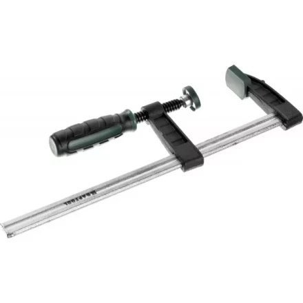 Струбцина, KRAFTOOL 32011-050-200, тип &quot;F&quot;, DIN 5117, двухкомпонентная ручка, 50х200мм 32011-050-200 купить в Уфе