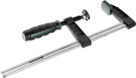 Струбцина, KRAFTOOL 32011-050-200, тип &quot;F&quot;, DIN 5117, двухкомпонентная ручка, 50х200мм 32011-050-200 купить в Уфе