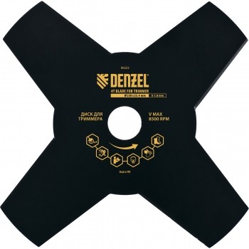 Диск для триммера 230 х 25,4 толщина 1,6 мм 4 лезвия DENZEL 96323 купить в Уфе