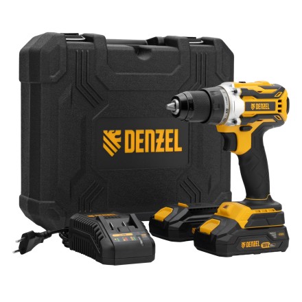 Дрель-шуруповерт аккумуляторная Denzel  BLDL-18-0 26140, бесщет.2 Li-Ion, 18 В купить в Уфе