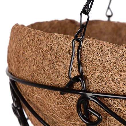 Кашпо подвесное с орнаментом Palisad, с кокосовой корзиной, диаметр 30 см, 690048 купить в Уфе