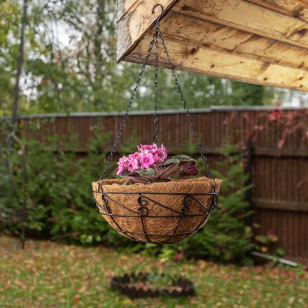 Кашпо подвесное с орнаментом Palisad, с кокосовой корзиной, диаметр 30 см, 690048 купить в Уфе
