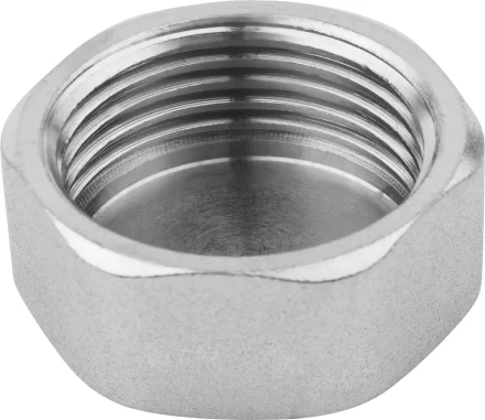 Заглушка ЗУБР &quot;ЭКСПЕРТ&quot;, никелированная латунь, 6-ти гранная головка, внутренняя резьба, 3/4&quot; 51297-3/4 купить в Уфе