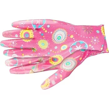 Перчатки садовые из полиэстера с нитриловым обливом, красные, M PALISAD 67746 купить в Уфе