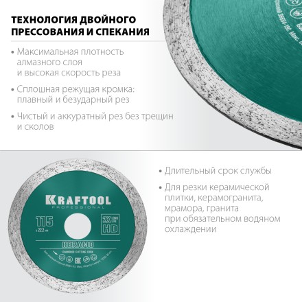 Диски алмазные отрезные для УШМ KERAMO 36684-115 купить в Уфе