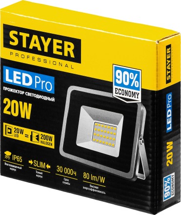 Прожектор LEDPro светодиодный, STAYER Profi 57131-20, 20Вт 57131-20 купить в Уфе